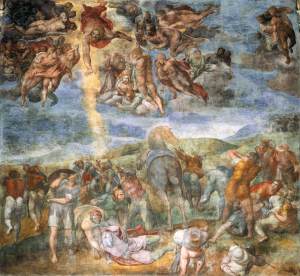 1543-1545-Michelangelo-works-on-the-CONVERSION-OF-ST-PAUL-fresco-in-the-the-Pauline-Chapel-michelangelo-vs-leonardo-da-vinci-33332445-1086-1000
